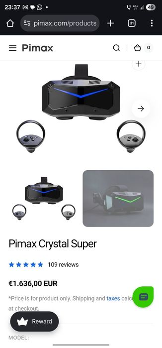 Ochelari VR Pimax Crystal Super QLED