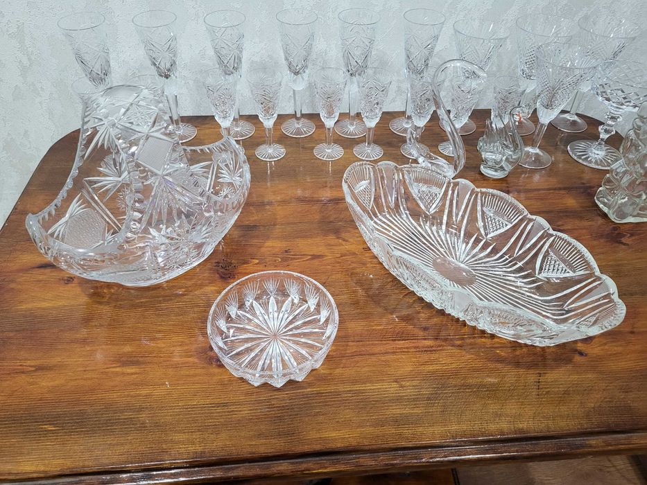 Советские хрустальные вазы, винтаж