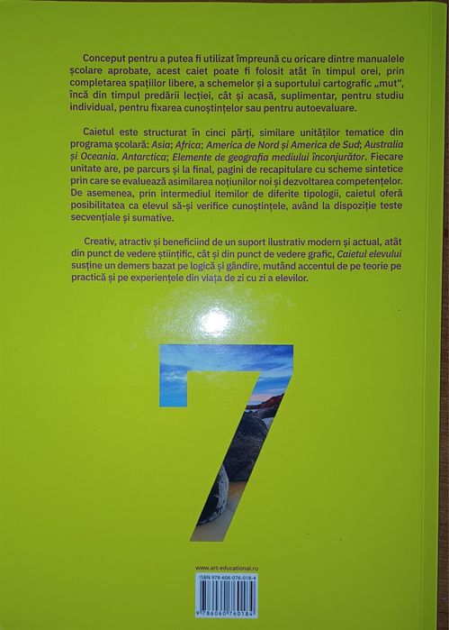 Geografie - Caietul Elevului - Clasa a VII-a