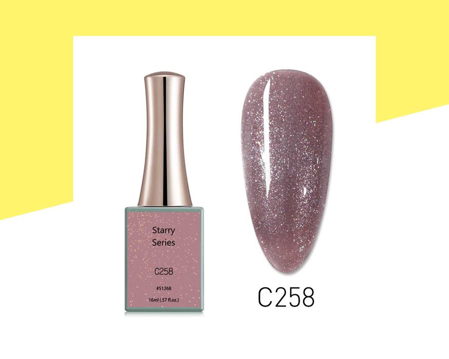 Професионален UV/LED брокатен гел лак серия "Starry" CANNI - 16 мл.