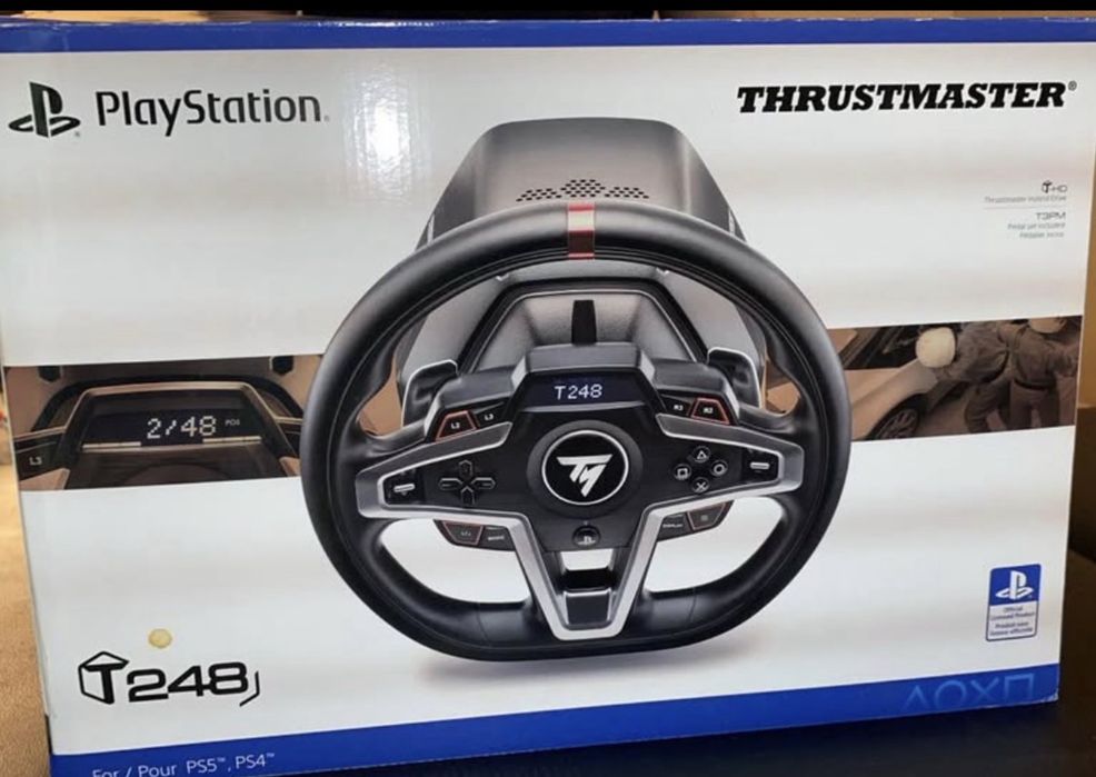 ЧИСТО НОВ! ThrustMaster T248 Волан за PC/Playstation