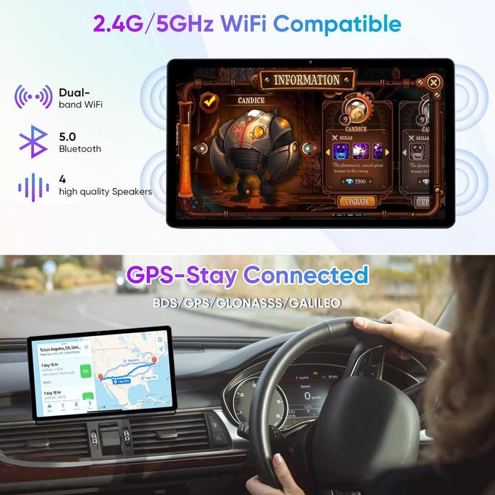 Tableta 2K Tablete Android 13  6GB+128GB 7000mAh, BT5.0, GPS