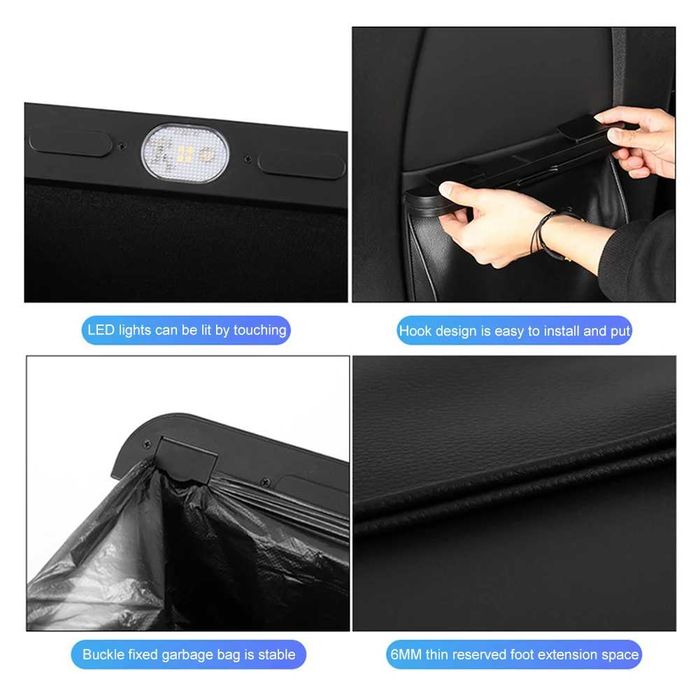 Sac de depozitare obiecte sau gunoi pentru spatarul scaunului auto
