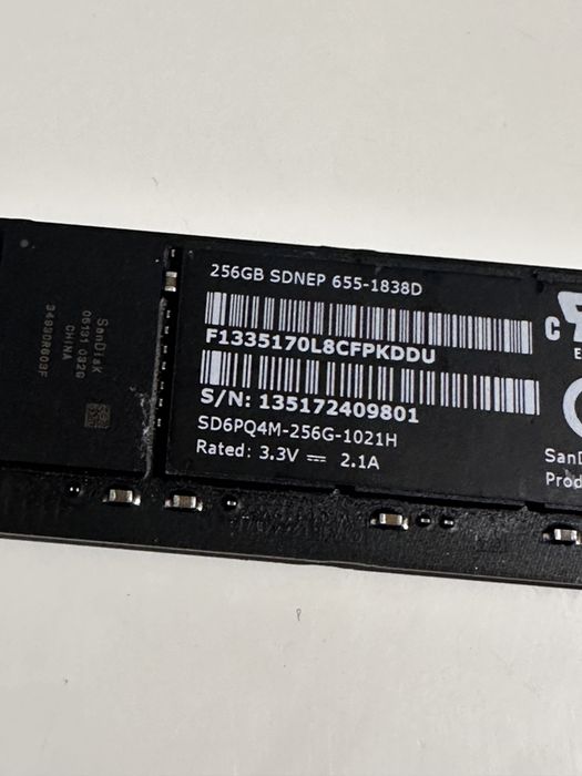 Hdd Ssd 256Gb sandisk apple macbook pro
