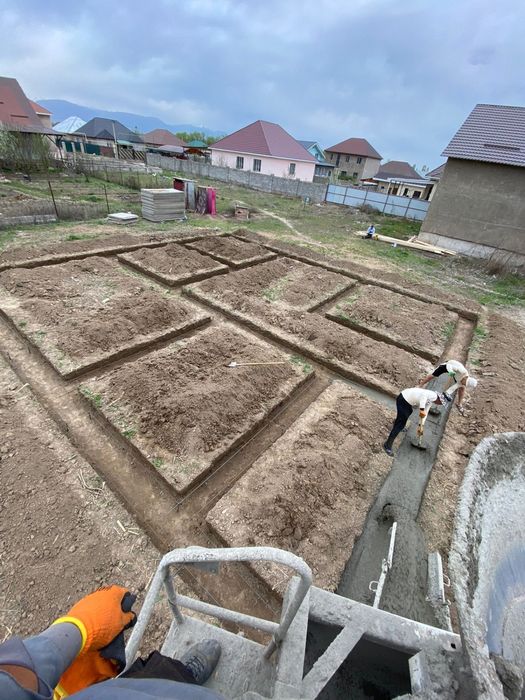 Бетонные работы Заливка фундамента Опалка Залить фундамент бетон