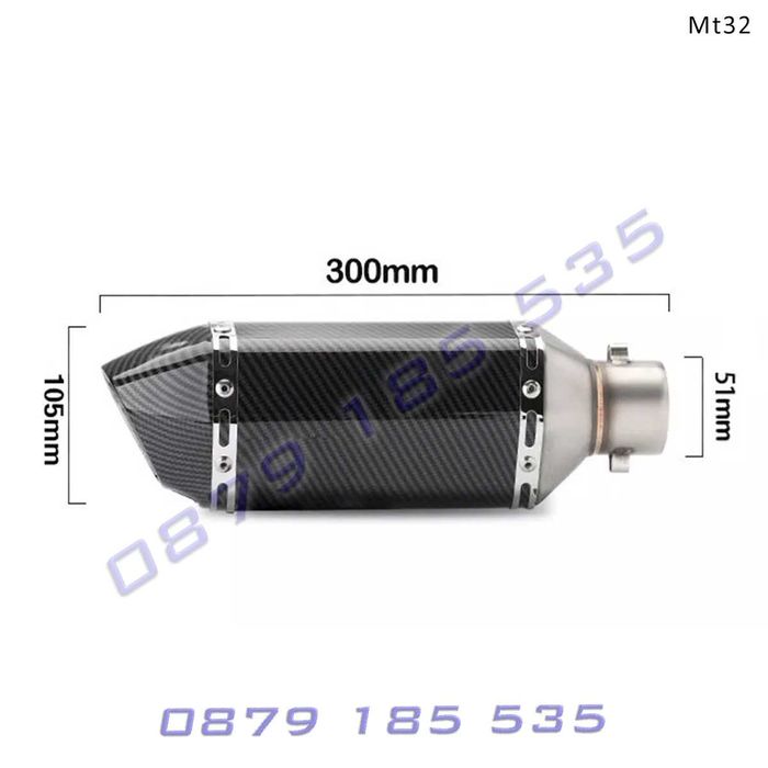 Ауспух AKRAPOVIC спортно гърне мотор 300 мм 30см акрапович накрайник