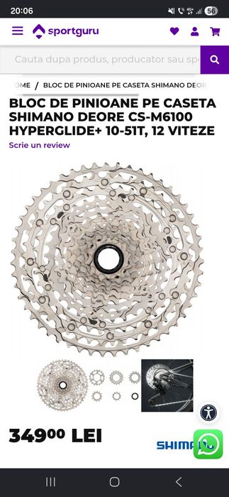 Pinioane Shimano DEORE