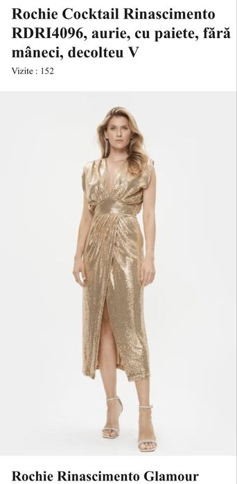 Vand rochie Rinascimento, marime M , aurie