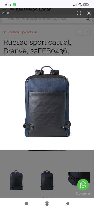 Rucsac BRANVE, Piele ecologica