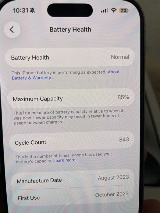 iPhone 15 Pro, 256 gb, White Titanium