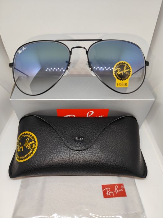 Ochelari de soare Ray Ban Aviator 3026 Black Frames Gradient Lens