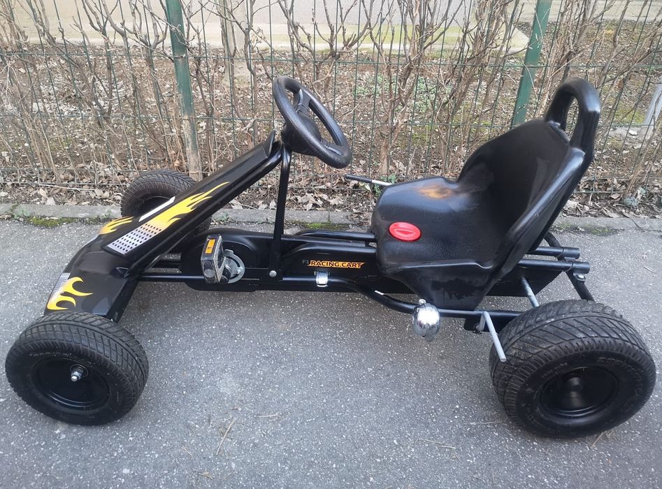 Kart/Cart cu pedale PUKY F1 pentru copii de la 6 la 12 ani, negru