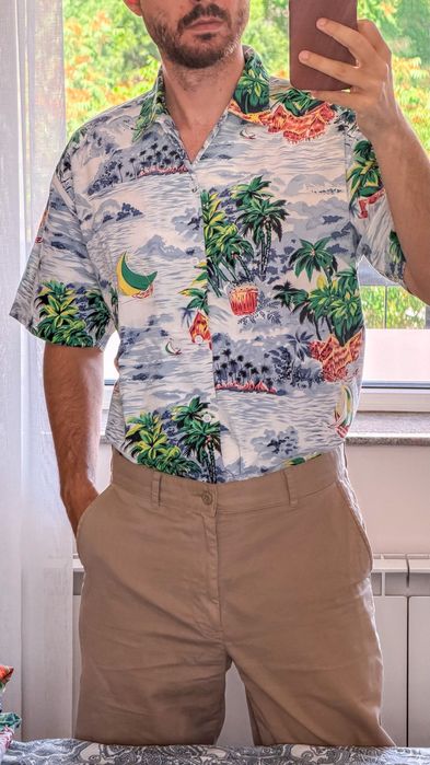 Мъжки винтидж хавайски ризи от колекцията ми - Polo Ralph Lauren, GANT, Cubavera