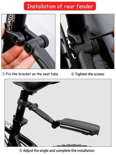 Set aripi bicicleta aripa telescopica pliabilă detașabilă noroi ploaie