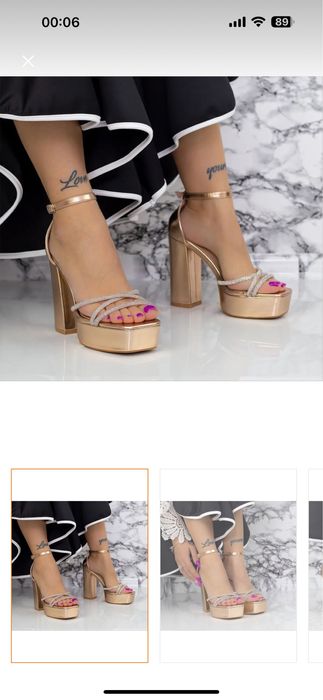 Sandale aurii dama marinea 38