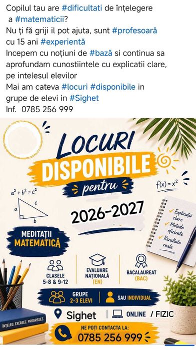 Pregatire matematica Sighet