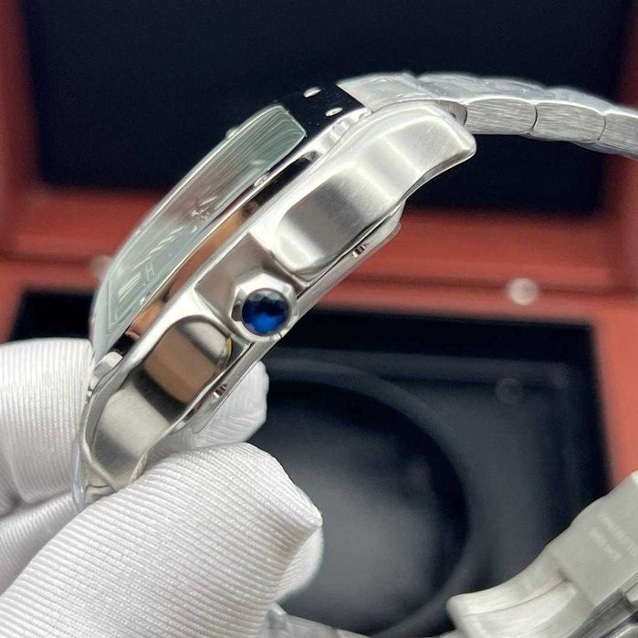 Автоматичен мъжки часовник Cartier Santos de Cartier Green