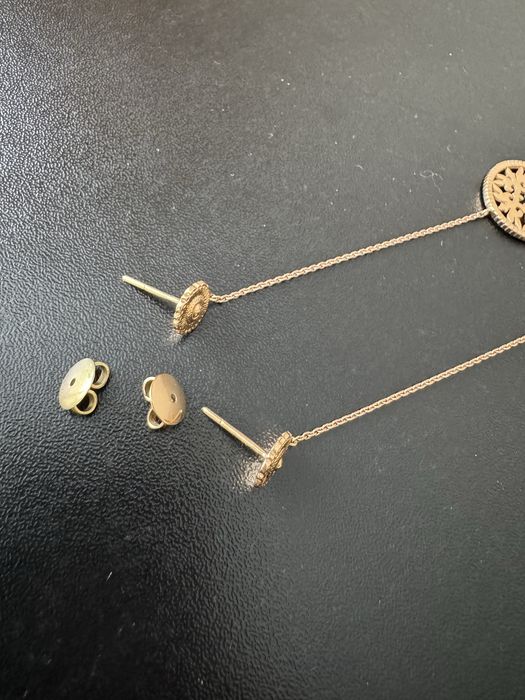 Серьги золотые 585 Казахювелир