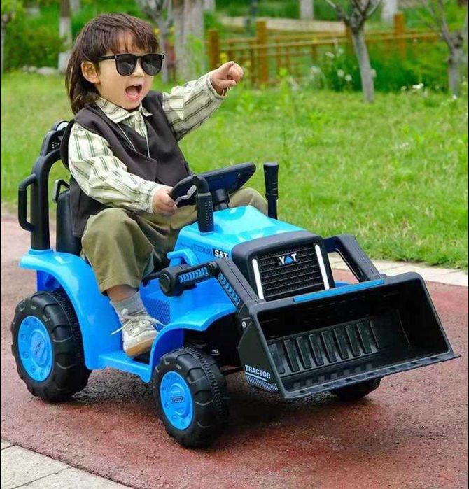 Excavator electric Kinderauto BJYT1066 60W 6V cu telecomanda Blue