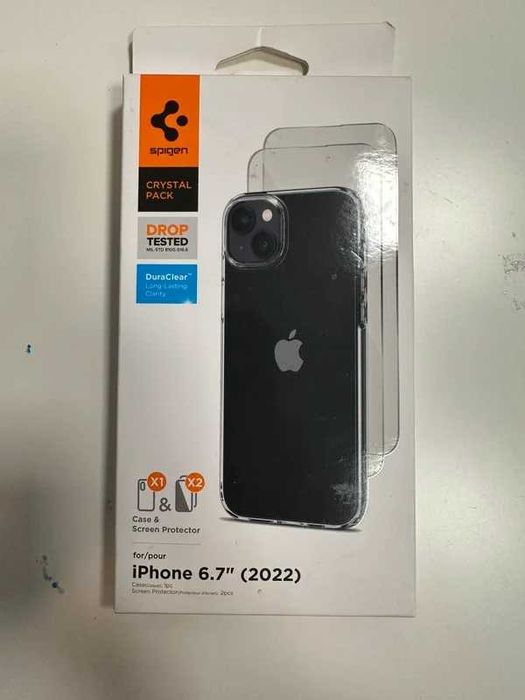 Husă + folie sticlă Spigen Crystal Pack pentru iPhone 14 Plus 6.7