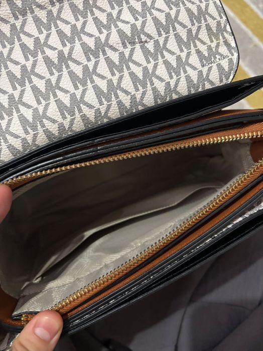 Michael Kors Brown and white bag