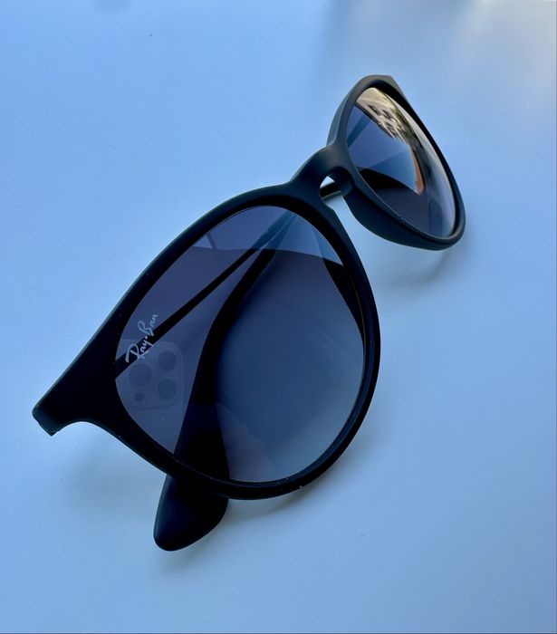 Ray Ban RB4171 Erika Matte Rubber Black/Grey Gradient/Made in Italy