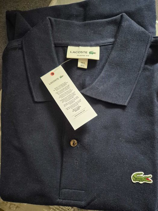 Lacoste ОРИГИНАЛНА тениска с яка и копчета L1212 Тъмносин Classic
Fit