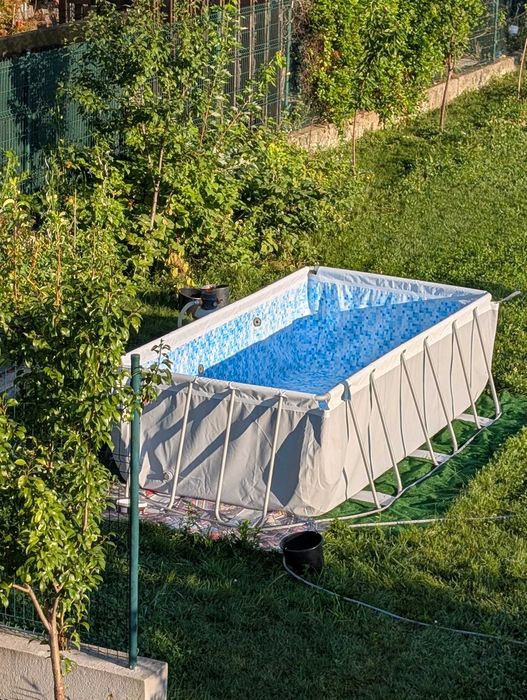 Piscina supraterana + scara + underlay + pompa + nisip filtrare +kit substante + minciog