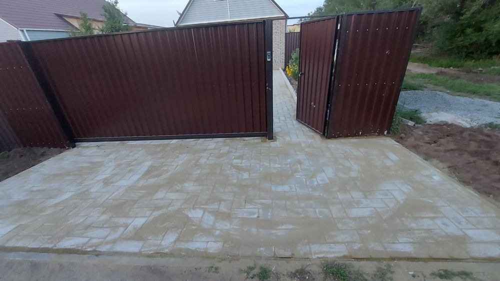 Брусчатка поребрик бордюр асфальт