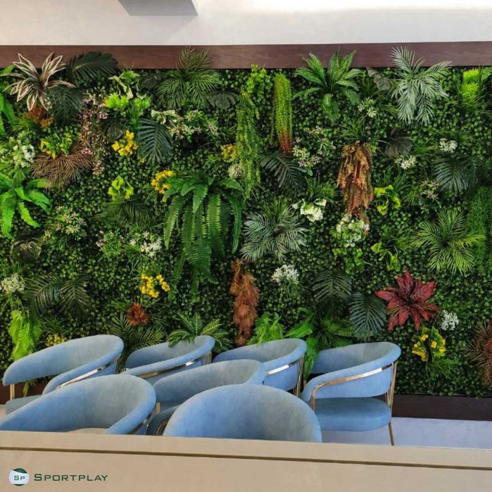 Цветочные, зеленые растения на стену, вертикальное озеленение