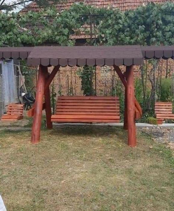 Balansoar  leagan  lemn  masiv  rustic