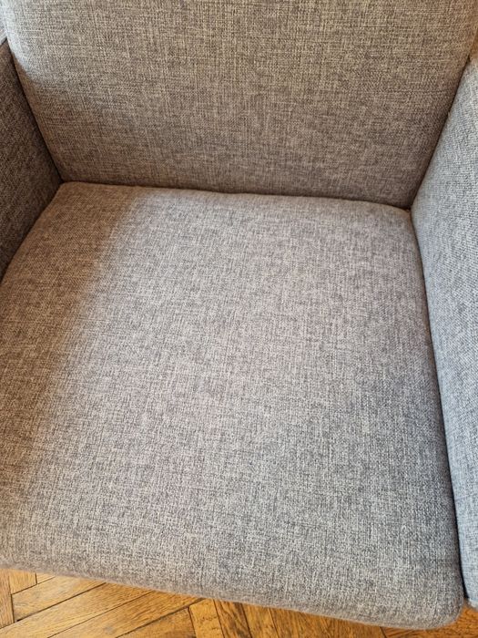 Fotoliu + taburet gri GEDVED Jysk