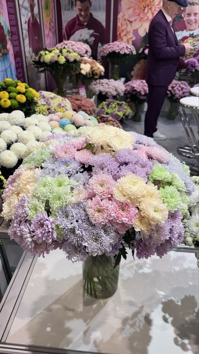 Охапка хризантем по 15 тыс