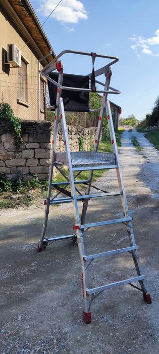 Разтегателна стълба с платформа  Faraone PLS3, Алуминий