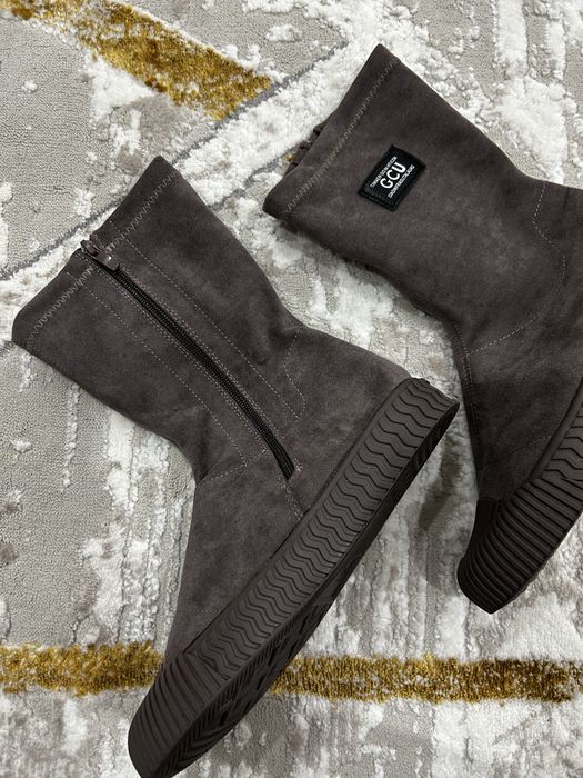 ботинки в темно коричневом цвете