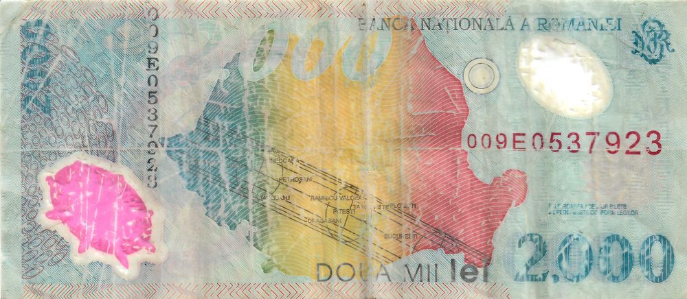 bancnota 2000 lei eclipsa - editie limitata