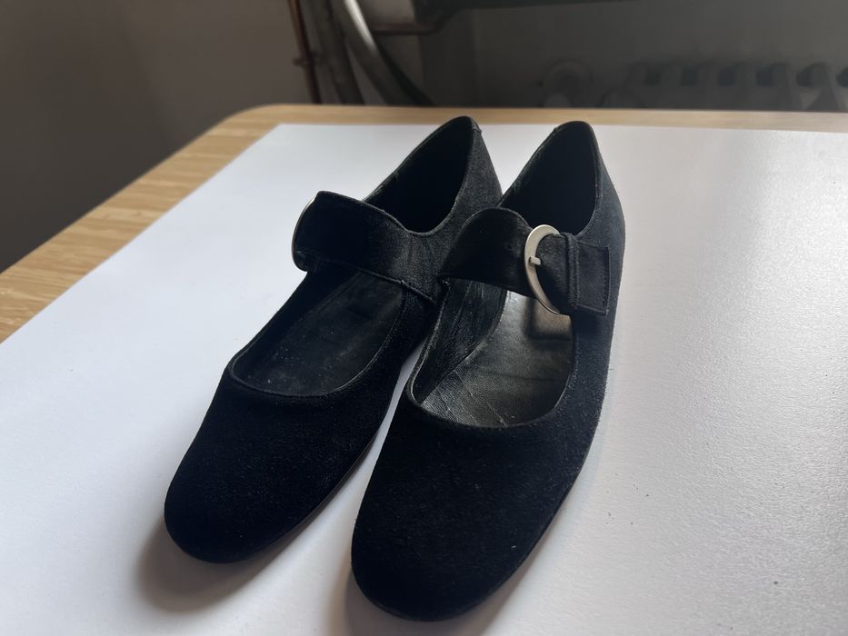 Balerini din antilopa, negri, mas 39, neincaltati