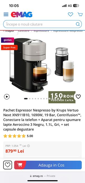Nespresso  Next Negru