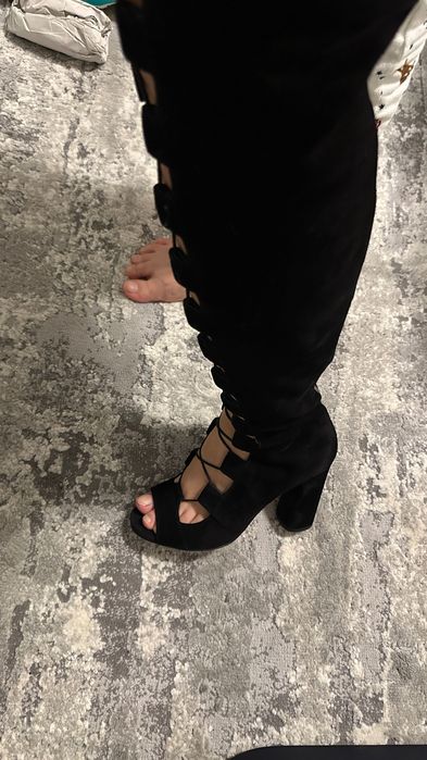 Cizme - sandale Musette negre mărimea 36