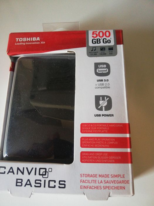 TOSHIBA HDD portabil 3.0 500/640 gb