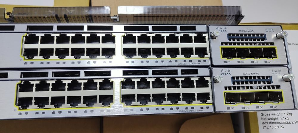 Switch Cisco Catalyst WS-C3750X-24P-S PoE 24 x Rj-45 10/100/1000Mbps