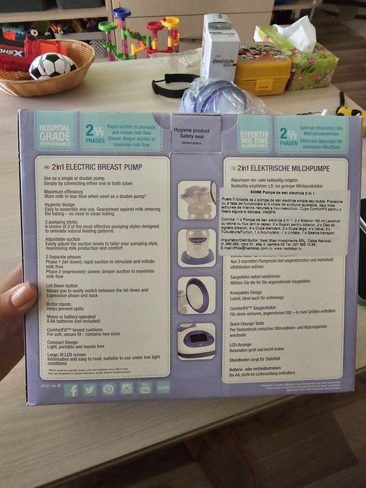 Pompa de san dubla , electrica Lansinoh 2 in 1