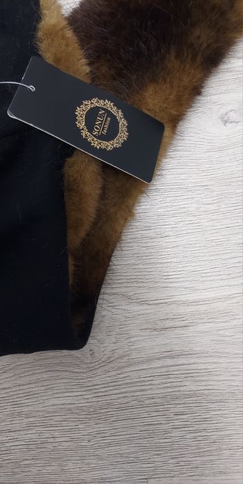 Новый Норковый капор капюшон