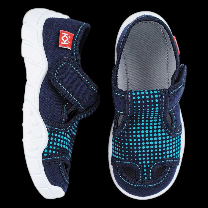 Детски пантофи със синя щампа КК размер 28