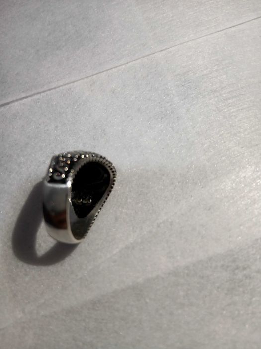 Uzuk Obsidian vulqon toshi 25K uzuk 925k Saudiadan zakaz qilib yasagan