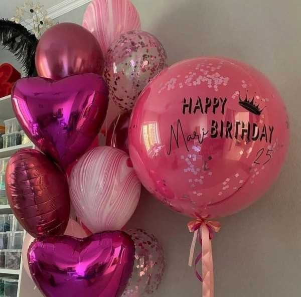 Воздушные шары, звёздочки и сердца !