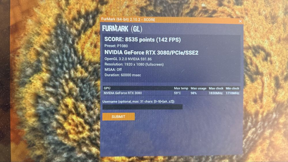 KFA2 Nvidia RTX 3080 perfecta stare 10 Gb 320 bits
