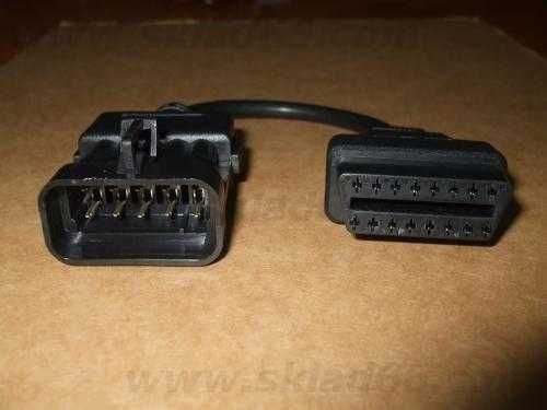 Кабел преходник Opel 10, Renault 12 ,volvo 8 (pin) към 16 pin obd2