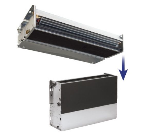 Ventiloconvector necarcasat tavan/pardoseala Rhoss (Italia), model Yardy EV3, IXP 45 2T