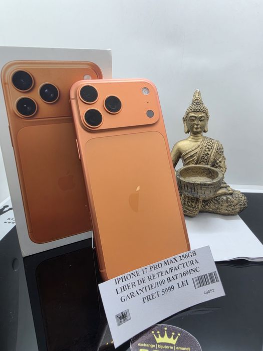 Amanet Royal: Iphone 17 Pro Max /256GB/ Liber de rețea/ Factura